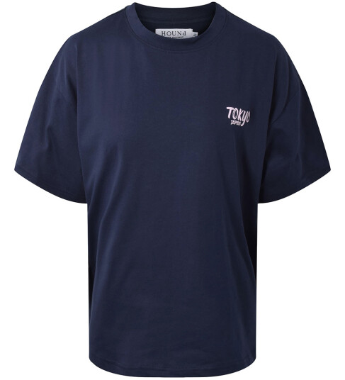 Hound T skjorte Oversized Navy m. Trykk 14 år 164 T skjorte Blå