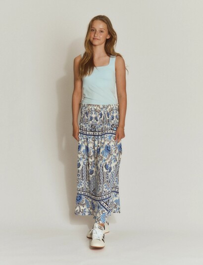 Rosemunde Kids Rkbillie Reversible  Sl Short Top Blue 128