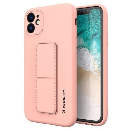 Wozinsky Kickstand Case Silicone Case with Stand Samsung Galaxy A32 4G Case Pink