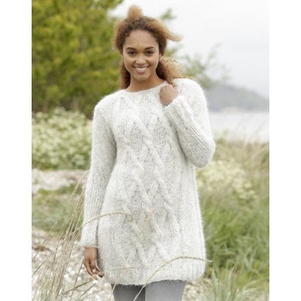 Diamond Bliss by DROPS Design Genser Strikkeoppskrift str XS XXXL