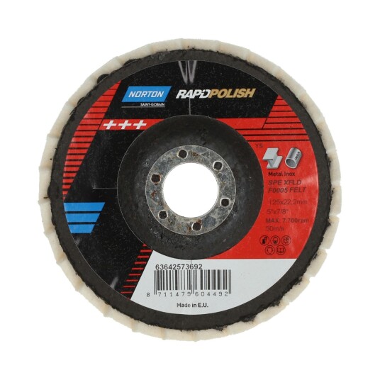 Norton Rapid Polish skive 125 Mm For Polering Med Hoy Glans Norton Rapid Polish skive 125 Mm For Polering Med Hoy Glans