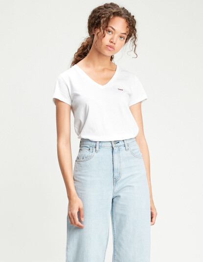 Levi"s® Perfect Vneck White + Jersey - White - XL