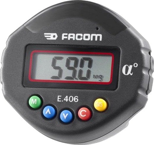 Facom Vinkelmåleradapter E.406 1/2", 1–360°, Elektronisk