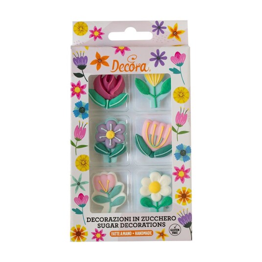 Spiselig Kakepynt Søte Blomster Pk/6 