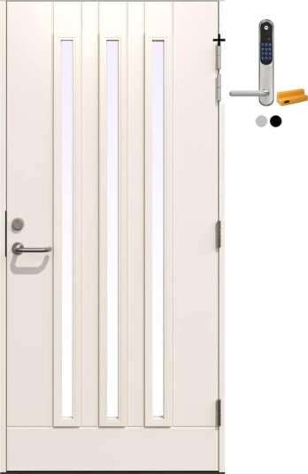 Ytterdør Gilje Hermes med Yale Doorman Classic Home