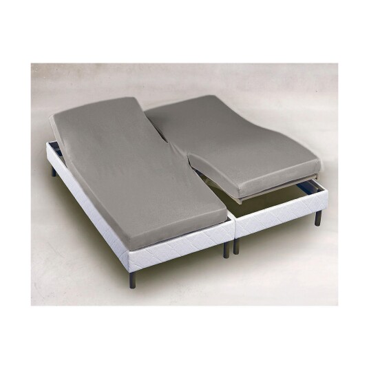 Turiform H-Splittlaken percale 65cm 180x210 Grå