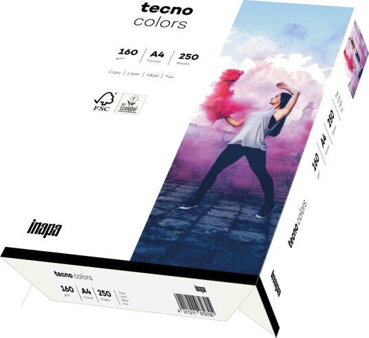Inapa Tecno Colours Kopipapir A4 160 g/M² Hvit 250 Ark