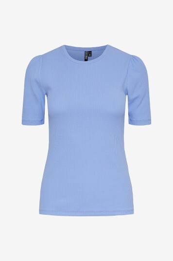 pieces - Topp pcRuka SS Puff Top - Blå