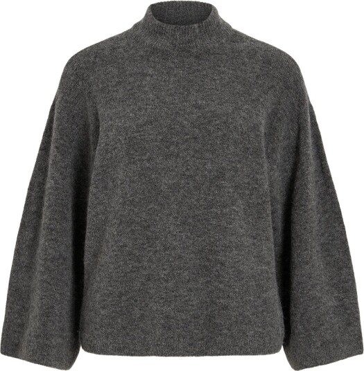 ROUGE EDIT Roualma L/S Mock Neck Knit   Grey   XS
