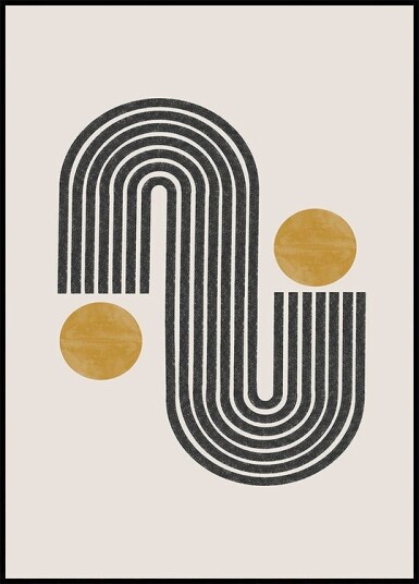 Curved Harmony Plakat Plakat / 50x70cm