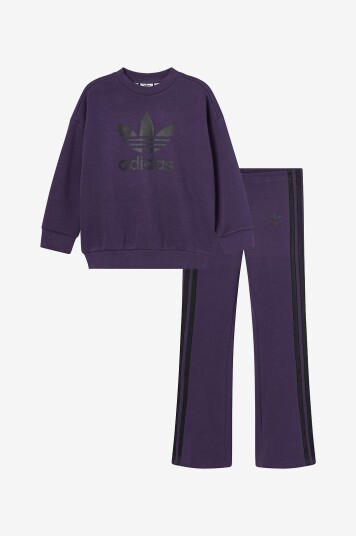 Adidas Originals Sweatshirt + sweatbukse Loose Crew Set Lilla Adidas Originals Sweatshirt + sweatbukse Loose Crew Set Lilla
