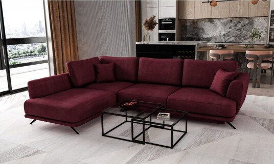 Seksjon Eltap Larde 286x191x90 cm Velvetmat 25 Venstre