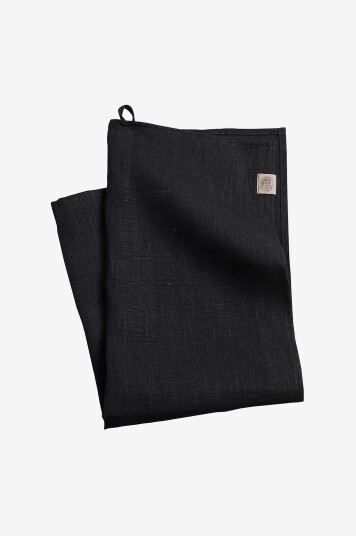 Lovely Linen Håndkle Classic i manglet lin Svart Lovely Linen Håndkle Classic i manglet lin Svart