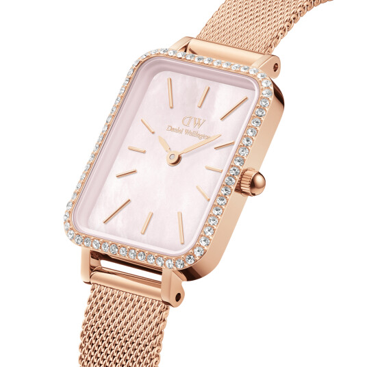 Daniel Wellington DW Watch Quadro Lumine Bezel Melrose Pink MOP 20x26mm Rose Gold Daniel Wellington DW Watch Quadro Lumine Bezel Melrose Pink MOP 20x26mm Rose Gold