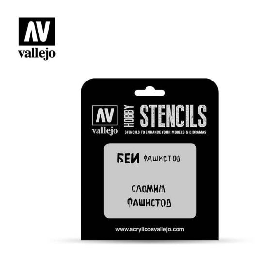 Vallejo Stencils Soviet Slogans WWII No.1 1/35