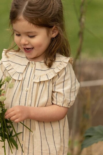 Fliink Vira T Skjorte Blouse Sandshell Magnet Stripe (98 /3 år)