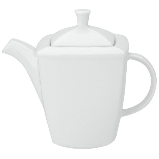 VEGA Kaffekanne Melbourne med lokk; 36cl, 8.6x8.6x13.5 cm (LxBxH); Hvit; Kvadratisk; 6 Stykk / Forpakning