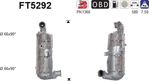 AS FT5292 Partikkelfilter