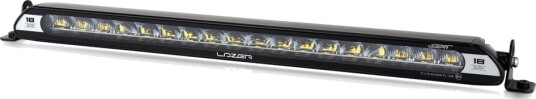 Lazer Linear 18 Elite+ LED fjernlys. Oppgradert Linear 18 Elite. 4 ulike moduser. Hvitt og gult lys.