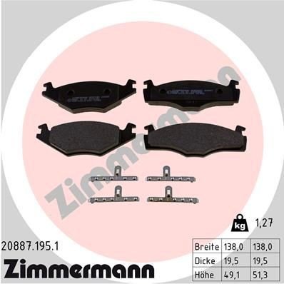 Bremseklosser ZIMMERMANN 20887.195.1