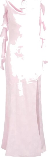 ROTATE Birger Christensen Maxi Waterfall Dress Pink 36