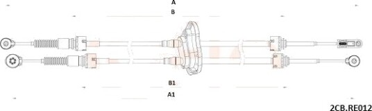 Kabel, girmekanisme COFLE 92.2CB.RE012 Kabel, girmekanisme COFLE 92.2CB.RE012