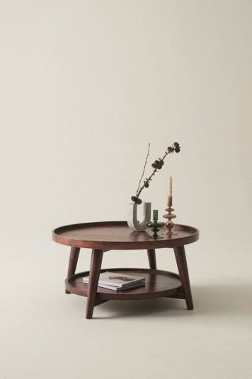 UDINE sofabord diameter 80 cm Brun UDINE sofabord diameter 80 cm Brun
