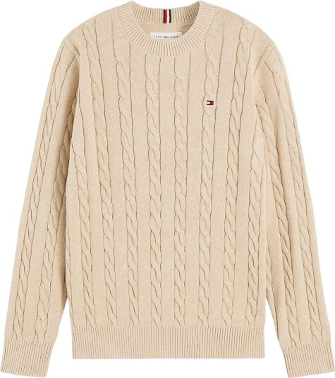 Tommy Hilfiger Cotton Cable Sweater   GENTLE GOLD HTR   176