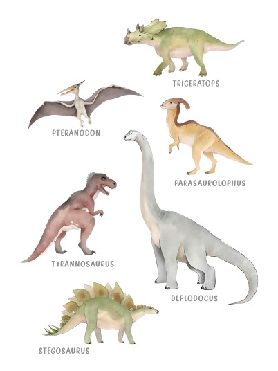 Plakat Dinosaurer