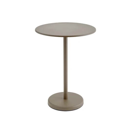 Muuto Linear Steel Barbord Ø70 h: 95 cm Taupe Muuto Linear Steel Barbord Ø70 h: 95 cm Taupe