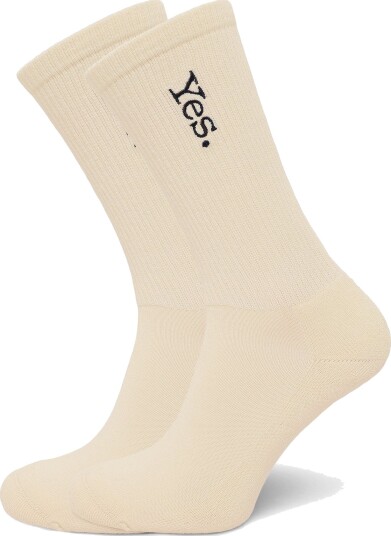 Mango Embroidered Cotton Socks Cream 43 45