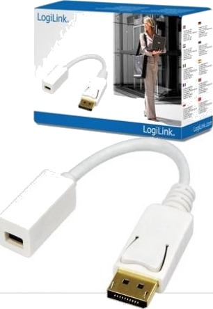 Logilink Adapter Displayport / Mini Displayport Displayport Mini Displayport Hankjønn Hunkjønn Hvit