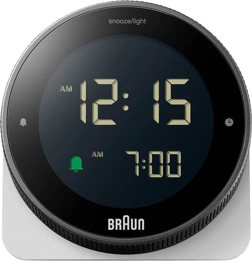 Braun   Vekkerklokke digital 8 cm hvit