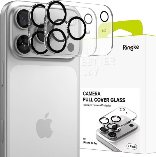 Ringke 2-pack Full Cover Kamerabeskyttelse for iPhone 17 Pro Svart