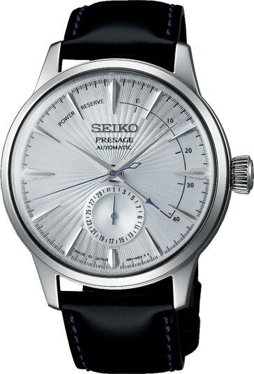 Seiko Herreklokke SSA343J1 Presage Sølvfarget/Lær Ø40.5 mm