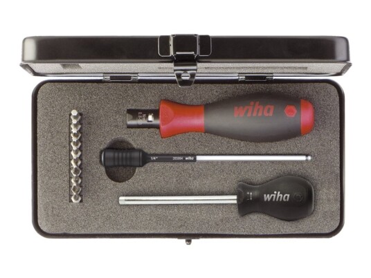 Wiha Torquevario-S 2852 - Precision Torque Screwdriver Handle With Bit Set - 13 Deler - 0.8 - 5 N·M - Inn Boks Wiha Torquevario-S 2852 - Precision Torque Screwdriver Handle With Bit Set - 13 Deler - 0.8 - 5 N·M - Inn Boks