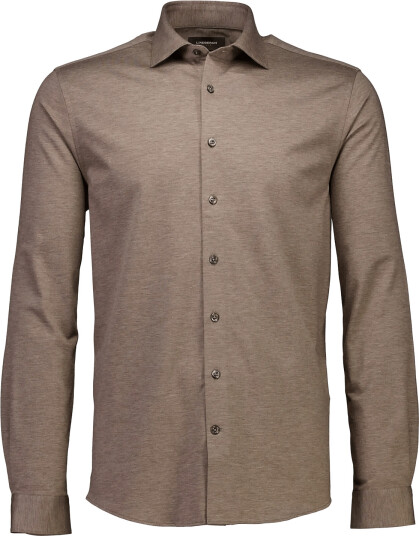 Lindbergh Black Superflex Knitted Shirt L/S Brown XXXL