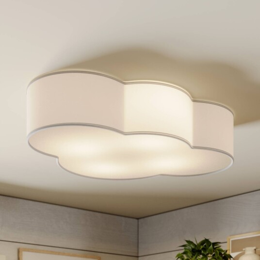 TK Lighting Cloud taklampe hvit tekstil lengde 62 cm E27 4 lyskilder. TK Lighting Cloud taklampe hvit tekstil lengde 62 cm E27 4 lyskilder.