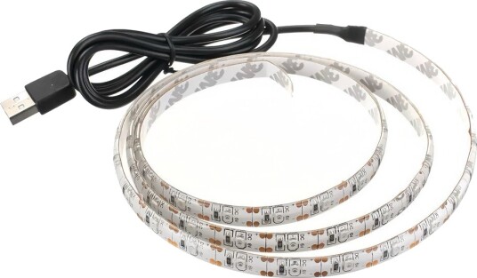 80cm USB LED strip til TV og PC 60 LED pr. meter Kulør : Varm 80cm USB LED strip til TV og PC 60 LED pr. meter Kulør : Varm