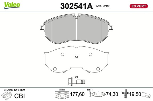 VALEO 302541A Bremseklosser