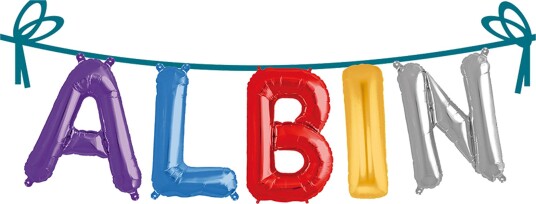 Ballonggirlander Folie Navn - Albin