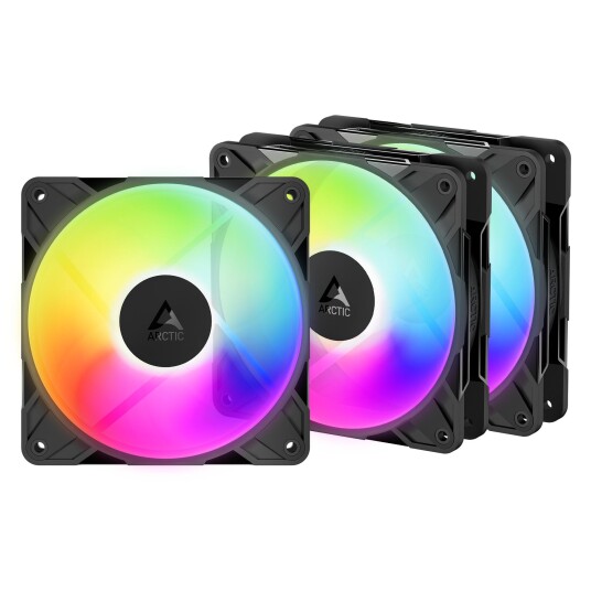 Arctic P12 Pro Reverse 120mm A-RGB Kabinettvifter 3-Pack Sort