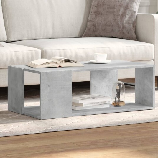 Salongbord betonggrå 89,5x48x30 cm konstruert tre 848153 Salongbord betonggrå 89,5x48x30 cm konstruert tre 848153