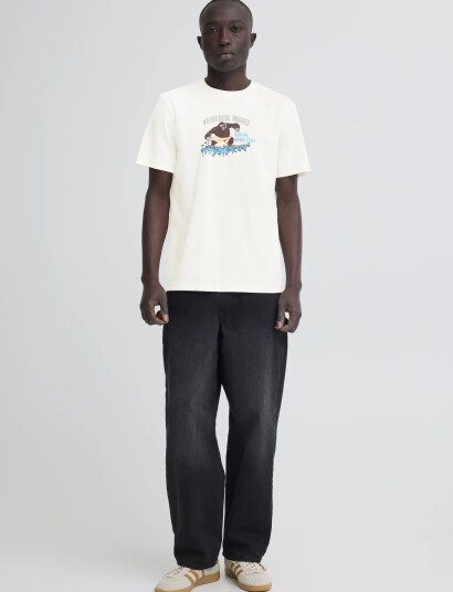 Blend Bhkarsten Funny S/S Tee   CreaM