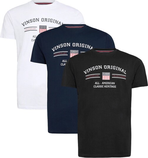 VINSON | Vin 3 Pack T Shirt Matt Men | M