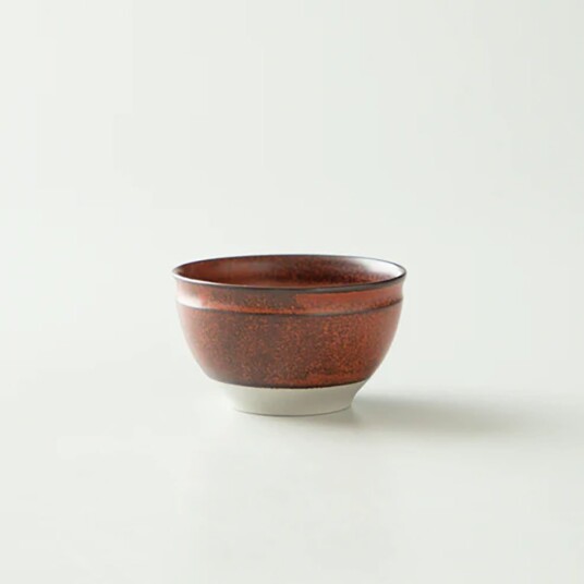 Origami One-Handed Matcha Bowl - Bansho Red Origami One-Handed Matcha Bowl - Bansho Red