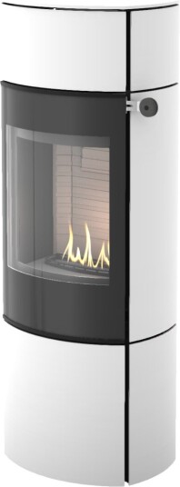 Caro 130 hvit frittstående biopeis med glassdør Caro 130 hvit frittstående biopeis med glassdør
