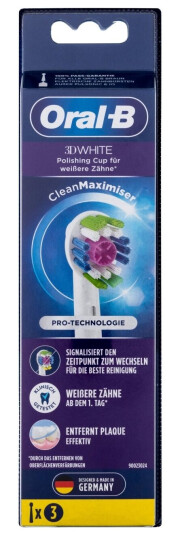 Oral-B 3D Hvite Tannbørstehoder 3 Stk.