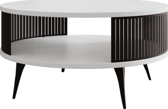 Galia Sofabord 75 cm - Svart/Hvit