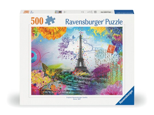 Puslespill 500 Postkort Fra Paris Ravensburger Puslespill 500 Postkort Fra Paris Ravensburger